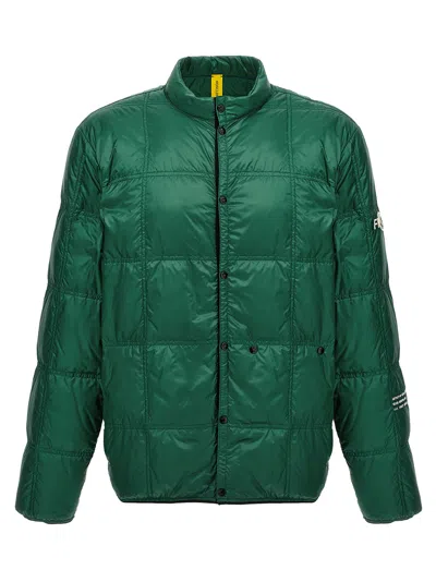 Moncler Genius Men Jayel Jacket Recycled Matt Longue Saison With Quilting Fragment In Green