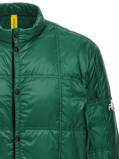 Moncler Genius Men Jayel Jacket Recycled Matt Longue Saison With Quilting Fragment In Green