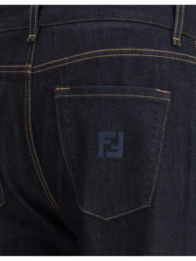 Fendi Long Jeans In Blue