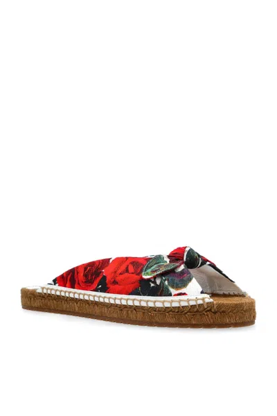 Dolce & Gabbana Espadrilles With Floral Prints In White