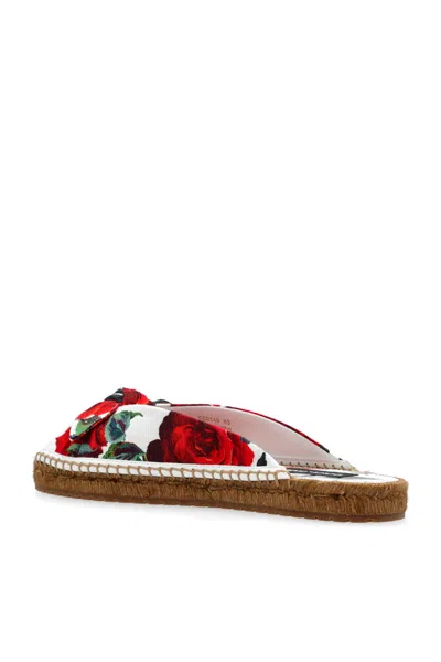 Dolce & Gabbana Espadrilles With Floral Prints In White