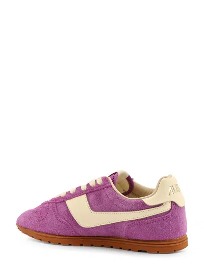 Autry Windspin Low Woman Suede Leather Sneakers In Purple