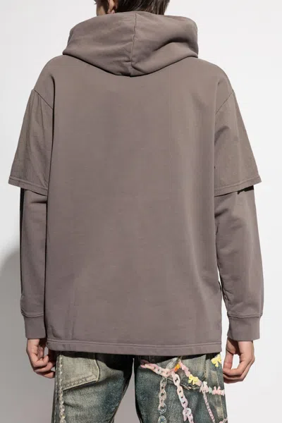 Acne Studios Women Double Layer Hoodie In Gray