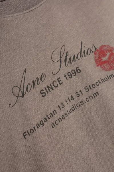 Acne Studios Women Double Layer Hoodie In Gray