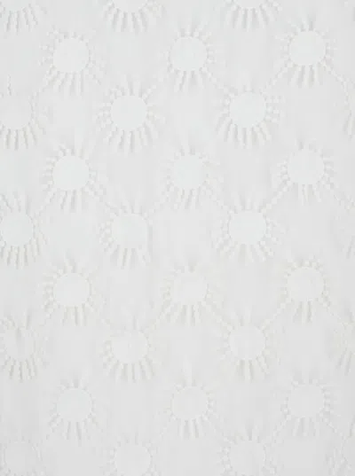 Msgm White Skirt With All-over Applications In White