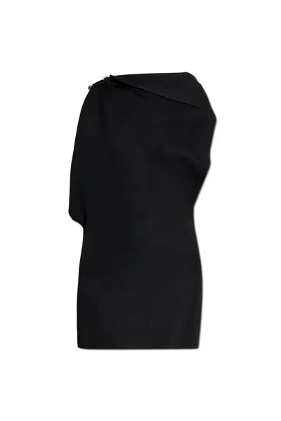 Jacquemus La Mini Robe Trapeze Mini Dress In Black