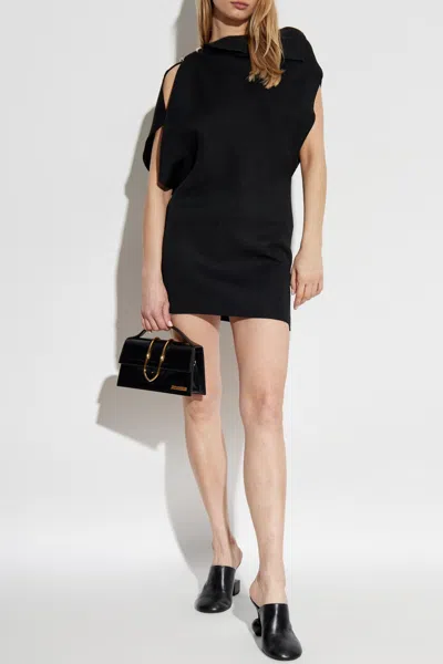 Jacquemus La Mini Robe Trapeze Mini Dress In Black