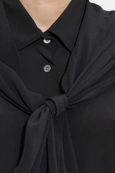 Acne Studios Asymmetric Layered Dress In Nero