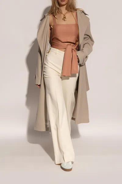 Chloé Multicolor Kick Leather And Suede Sneakers In Nude