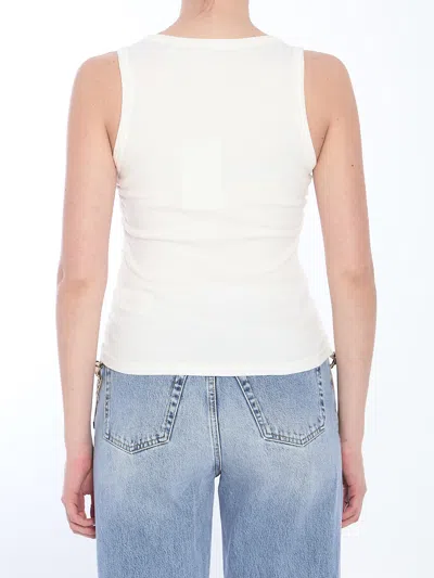 Burberry Cotton Festival Tank Top In White
