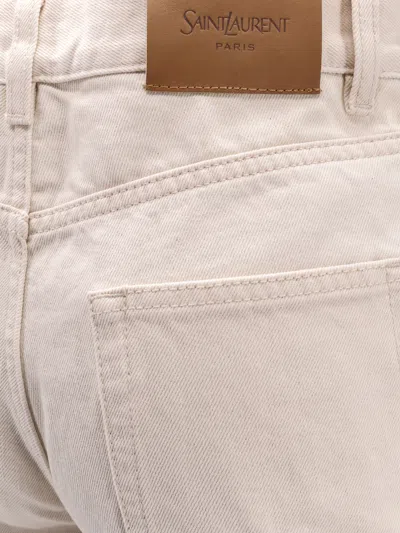 Saint Laurent 70s Denim Trouser In White