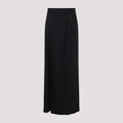 Moschino Pleated Maxi Skirt In Black