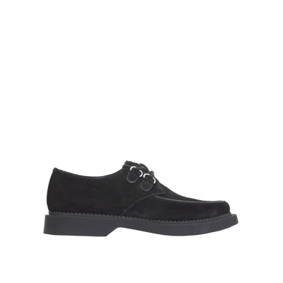 Saint Laurent Teddy Suede Derbies In Black