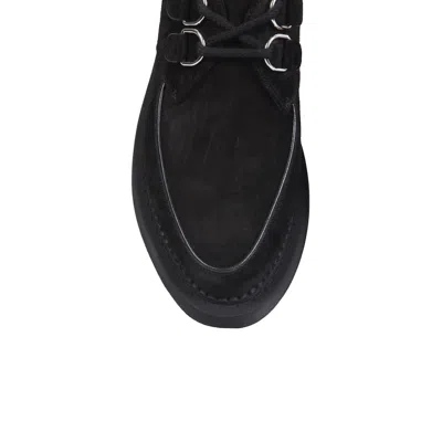 Saint Laurent Teddy Suede Derbies In Black