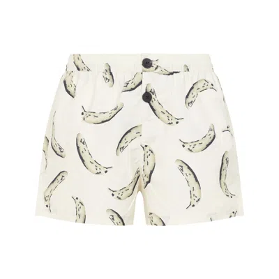 Jacquemus Le Maillot Puntini Beachwear Yellow In Bv Banana Print Yellow