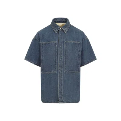 Jil Sander 168 Short Sleeve Shirt In Blue