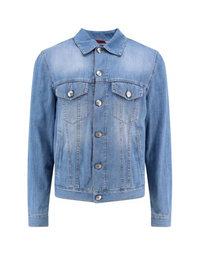 Brunello Cucinelli Denim Four-pocket Jacket In Blue