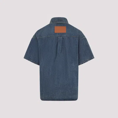 Jil Sander 168 Short Sleeve Shirt In Blue