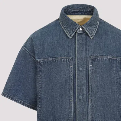 Jil Sander 168 Short Sleeve Shirt In Blue
