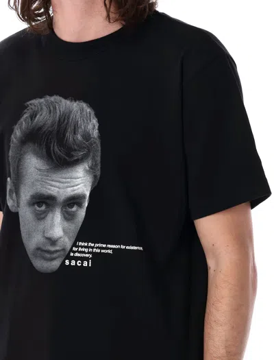 Sacai T-shirt James Dean In Black