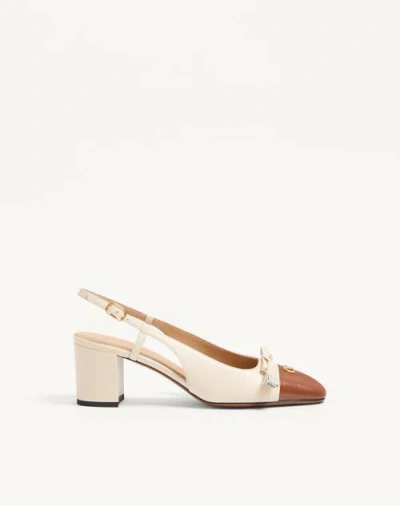 Valentino Slingback Valet Du Roi Pumps In Butter/tobacco In Nude