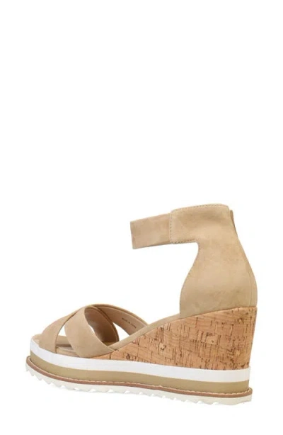 Pelle Moda Women Westyn Wedge Sandal In Latte Kid Suede In Latte