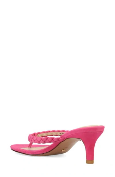 Pelle Moda Earlen Kitten Heel Flip Flop In Hyper Pink