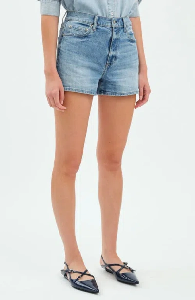 Daze Troublemaker High Rise Shorts In Marina Vintage In Multi