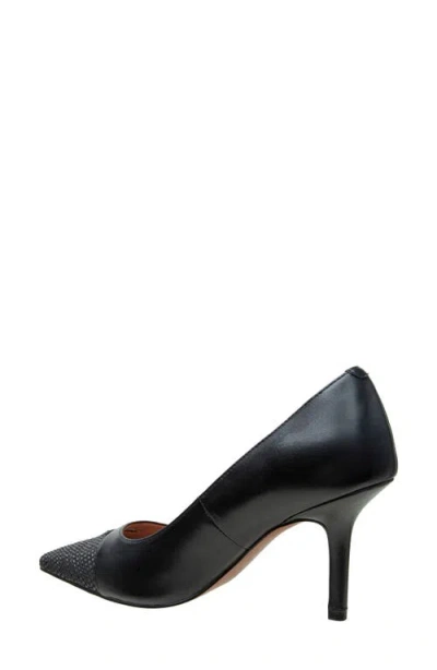 Linea Paolo Prue Pointed Cap Toe Pump In Black