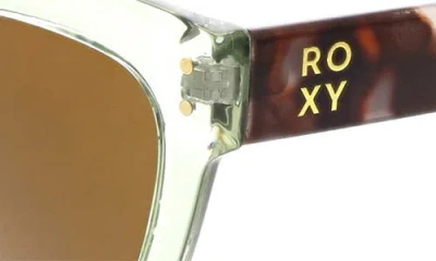 Roxy Swept 55mm Rectangular Sunglasses In Basil