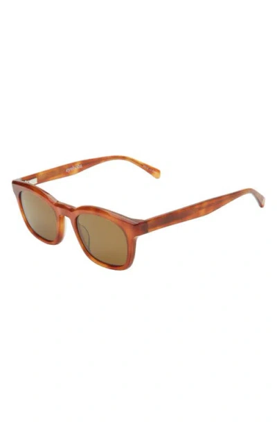Eyebobs Humble Narrator 49mm Small Polarized Square Sunglasses In Brown