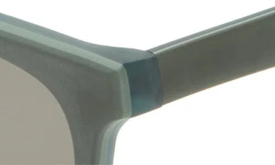 Eyebobs Humble Narrator 49mm Small Polarized Square Sunglasses In Matte Sage Green/grey