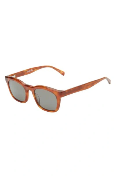 Eyebobs Humble Narrator 49mm Small Polarized Square Sunglasses In Caramel Tortoise/grey