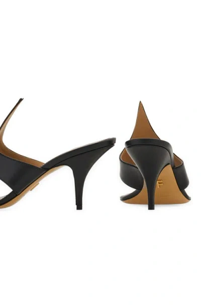 Ferragamo Valentino Garavani Black Leather Slippers