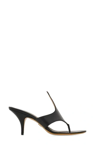 Ferragamo Valentino Garavani Black Leather Slippers