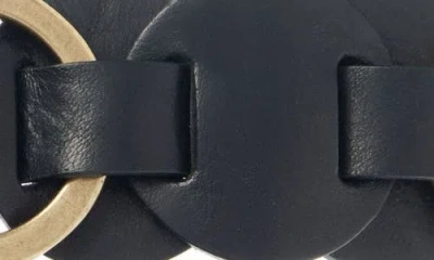 Isabel Marant Lota Disc Leather Belt In Black
