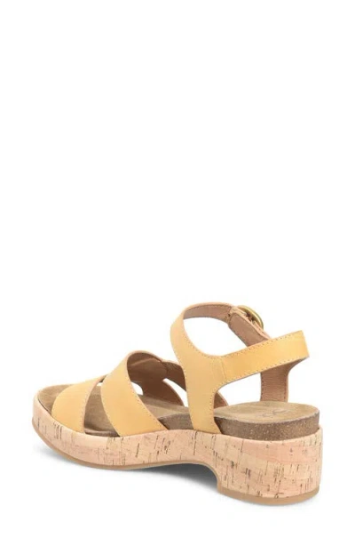 Söfft Ruthie Ankle Strap Platform Wedge Sandal In Sunshine Yellow