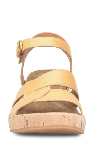 Söfft Ruthie Ankle Strap Platform Wedge Sandal In Sunshine Yellow