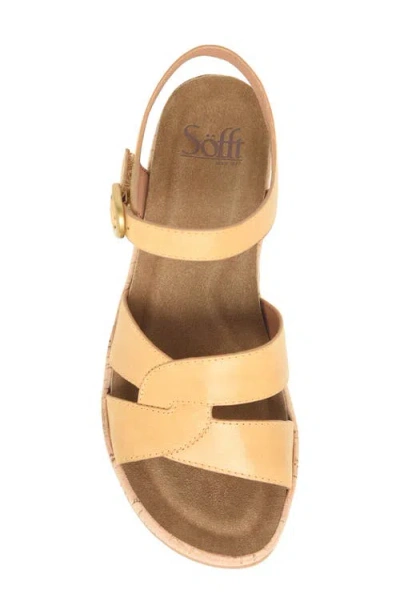 Söfft Ruthie Ankle Strap Platform Wedge Sandal In Sunshine Yellow