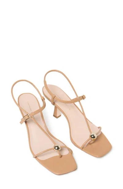 Loeffler Randall Triana Strappy Mid Heel Sandals With Ball Dune In Brown