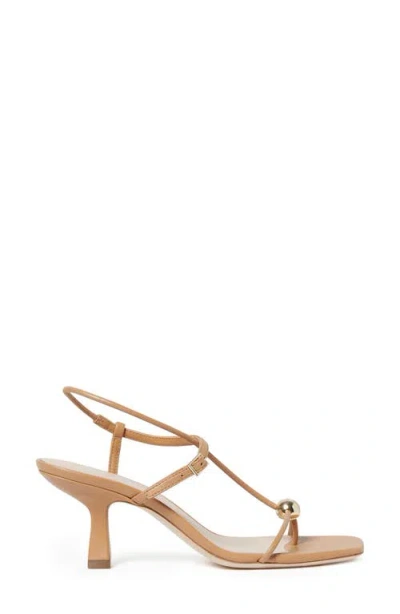 Loeffler Randall Triana Strappy Mid Heel Sandals With Ball Dune In Brown