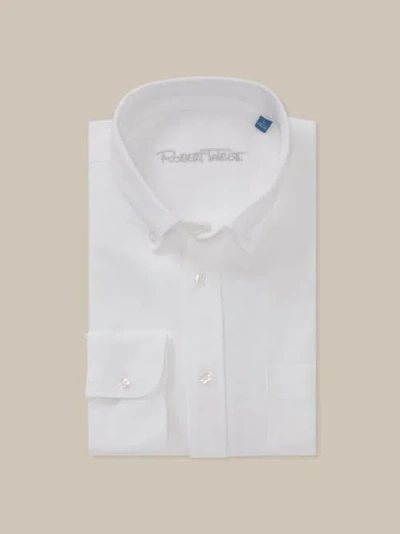Robert Talbott Harrison Button Down Oxford Shirt In White