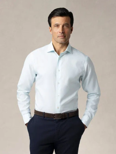 Robert Talbott Reynolds Dobby Stripe Contemporary Fit Shirt In Pale Aqua