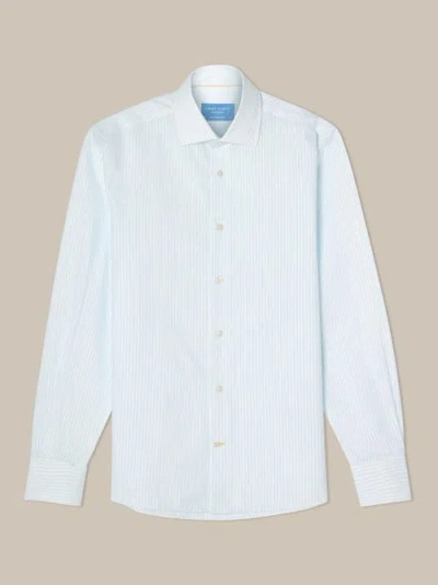 Robert Talbott Reynolds Dobby Stripe Contemporary Fit Shirt In Pale Aqua