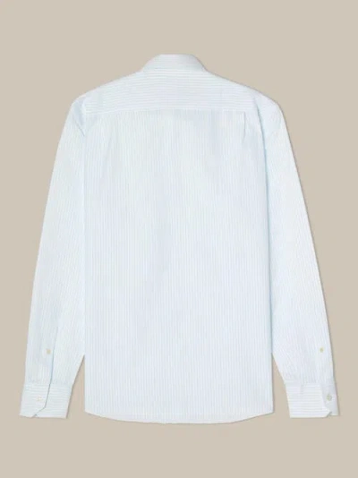 Robert Talbott Reynolds Dobby Stripe Contemporary Fit Shirt In Pale Aqua