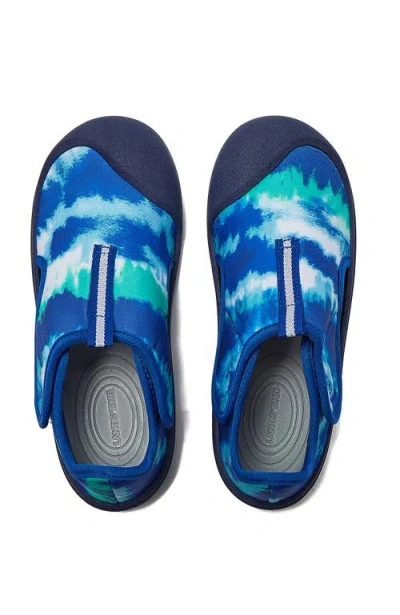 Lands' End Kids Adventurer Water Shoes In Electric Blue Tie Dye