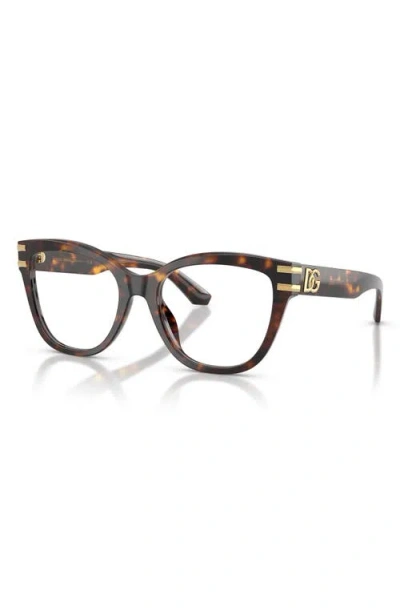 Dolce & Gabbana Tortoiseshell-effect Glasses In Havana