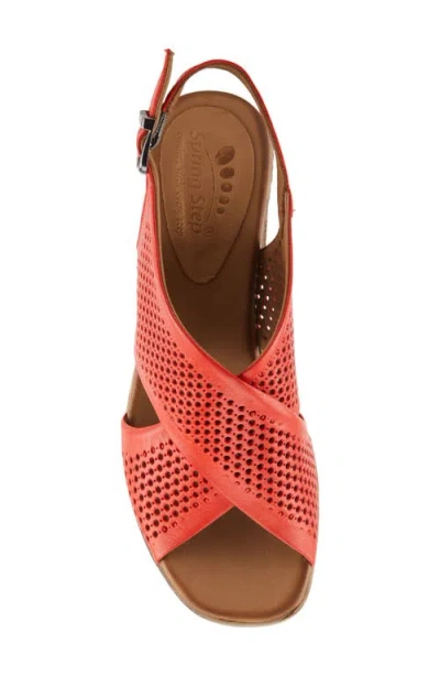 Spring Step Luanca Slingback Sandal In Red