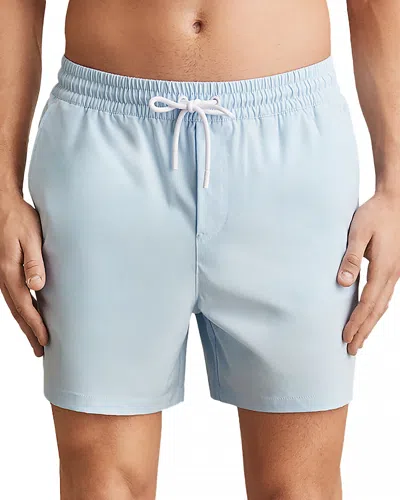 Reiss Cliff Water Resistant Swim Trunks In Soft Blue