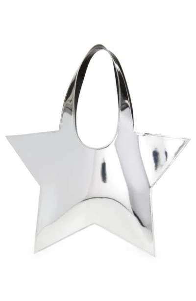 Coperni Mini Star Mirrored Silver Tote Bag In Silver